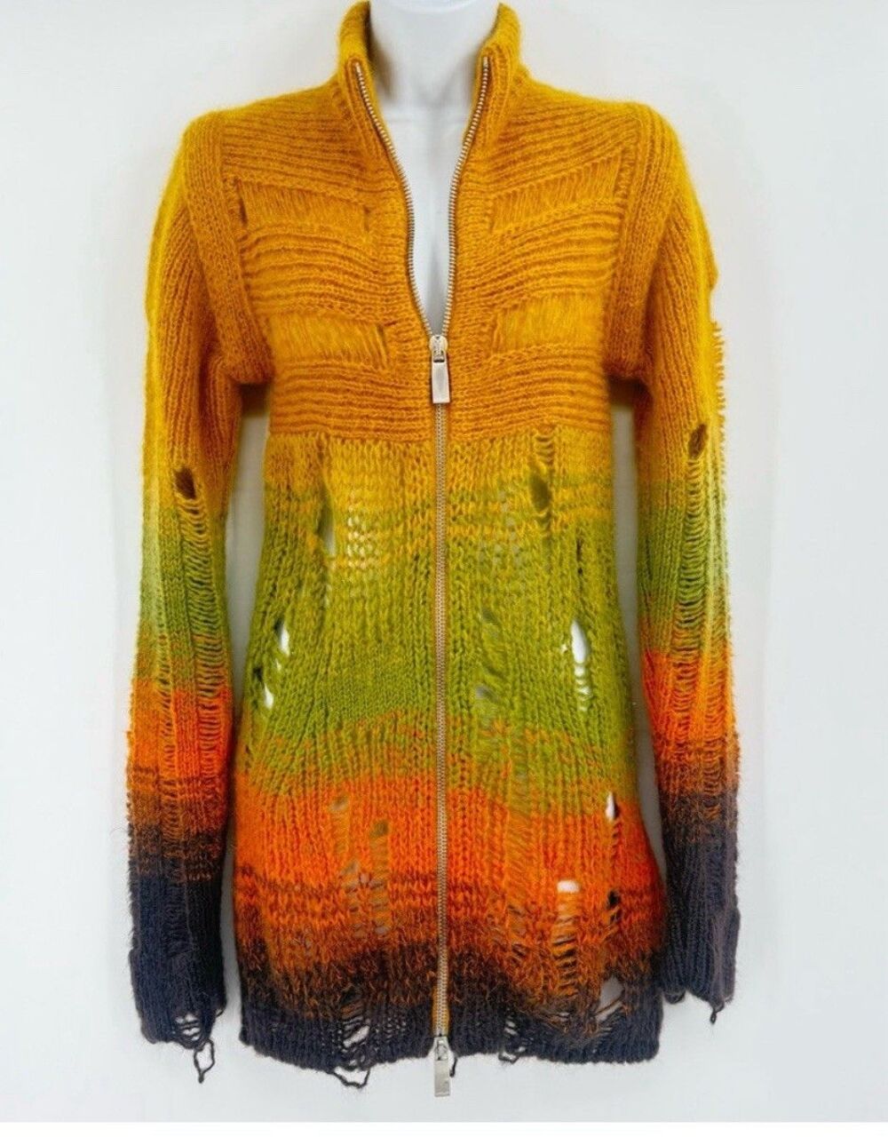 [BRAND NEW] Off-White c/o Virgil Abloh Punk Degrade Knit Cardigan NWT